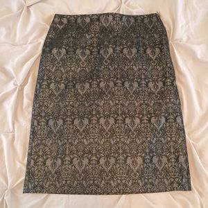 Black/Silver shimmery pencil skirt